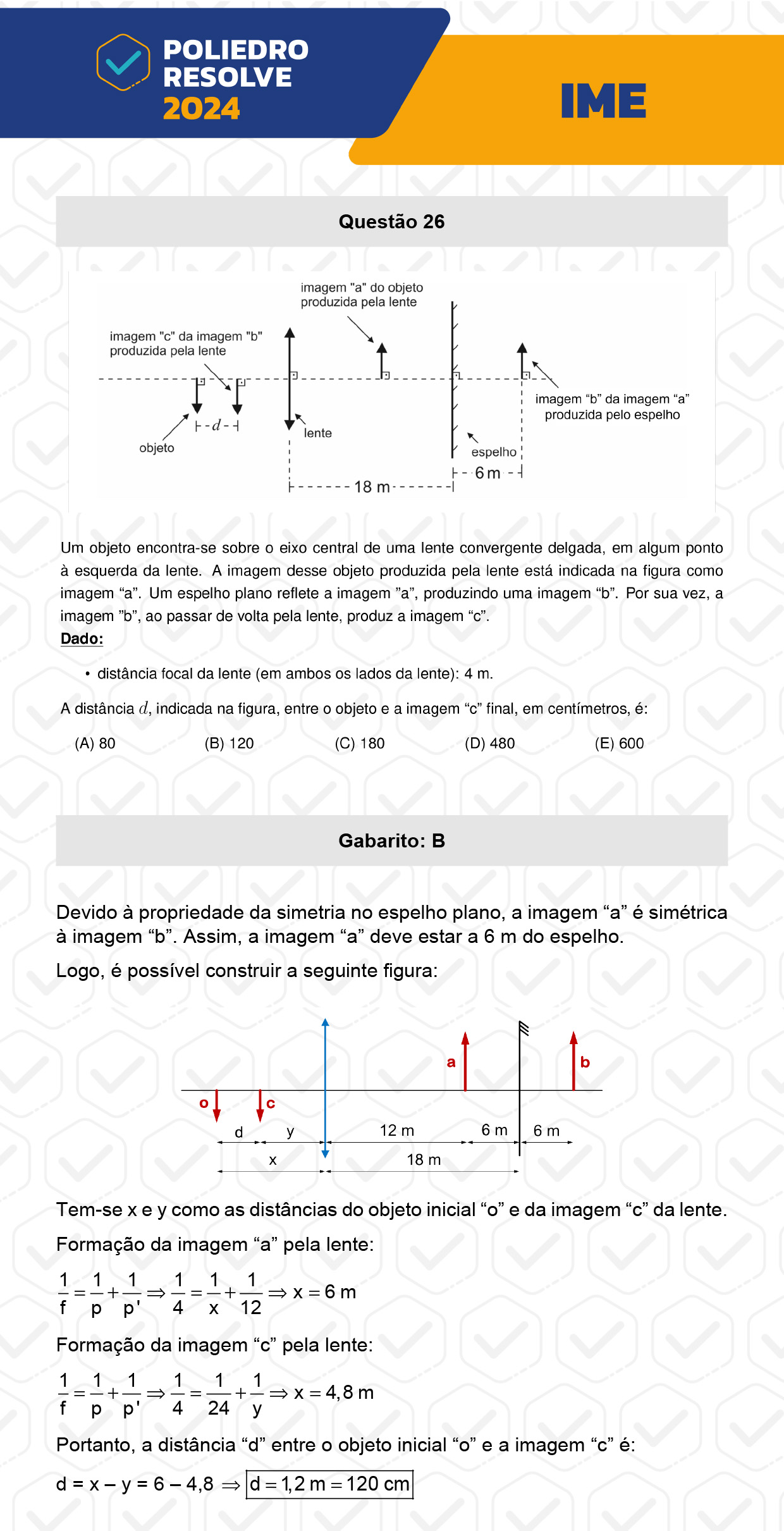 Questão 26 - 1ª Fase - IME 2024