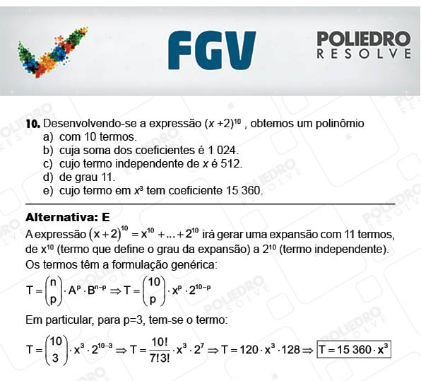 Questão 10 - Objetivas - 2017.2 - Prova Tipo A Verde - FGV 2017