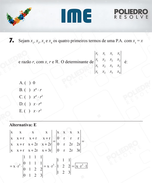 Questão 7 - 1ª Fase - IME 2018