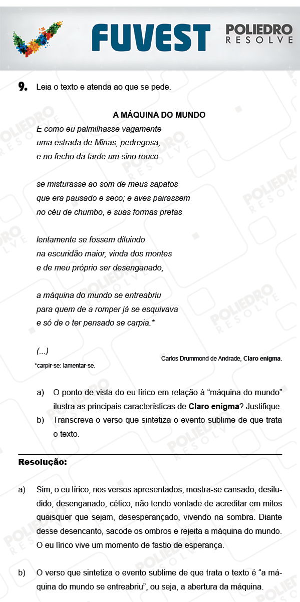 Dissertação 9 - 2ª Fase - 1º Dia - FUVEST 2018