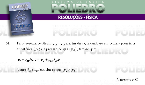 Questão 51 - Conhecimentos Gerais - UNIFESP 2008