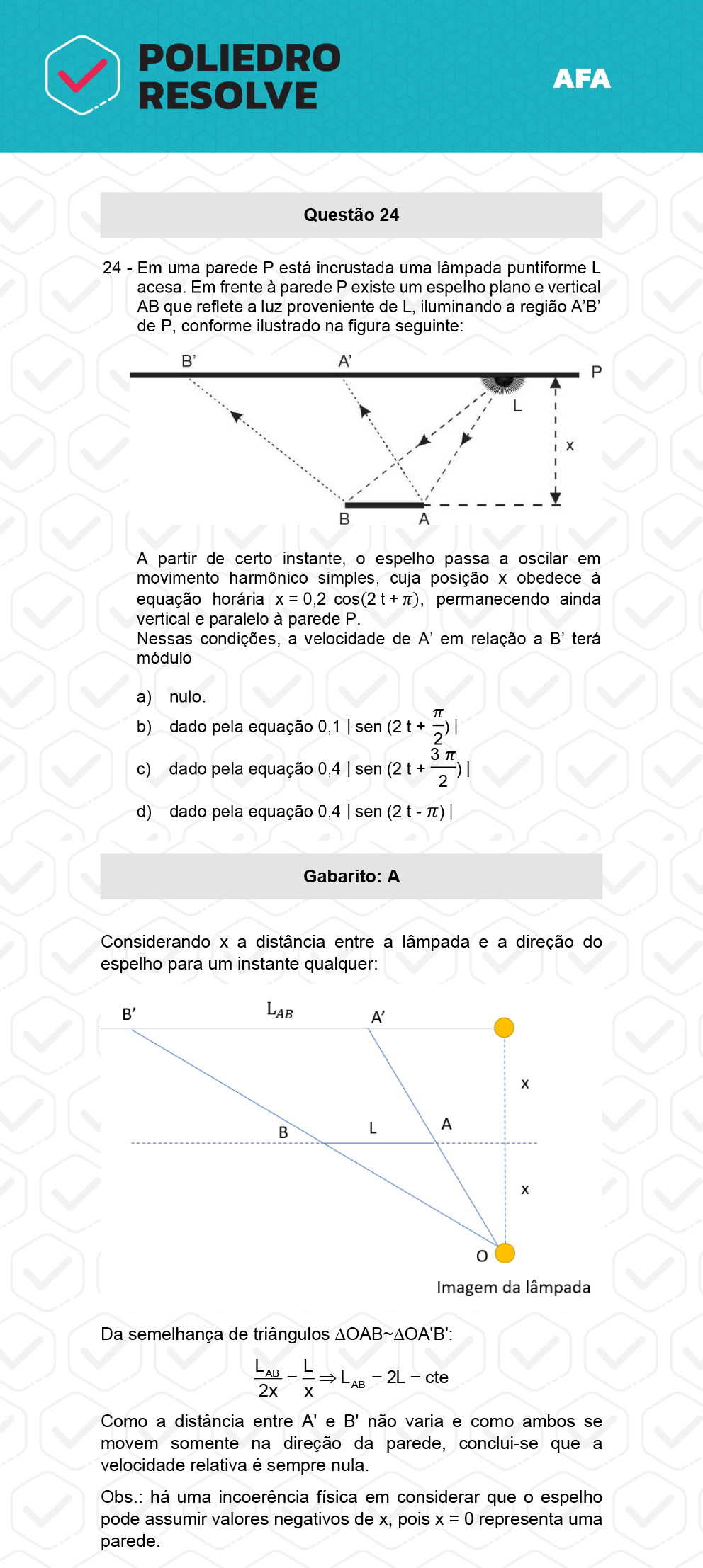 Questão 24 - Prova Modelo A - AFA 2023