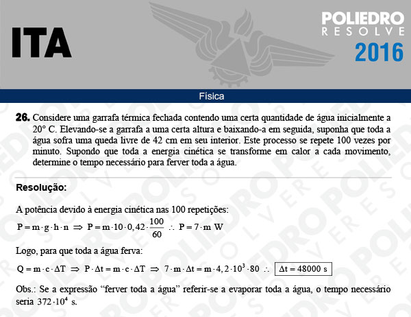 Dissertação 26 - Física - ITA 2016