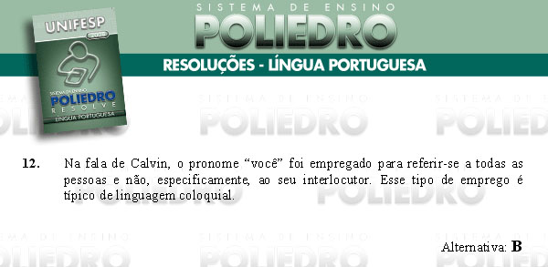 Questão 12 - Português e Inglês - UNIFESP 2008