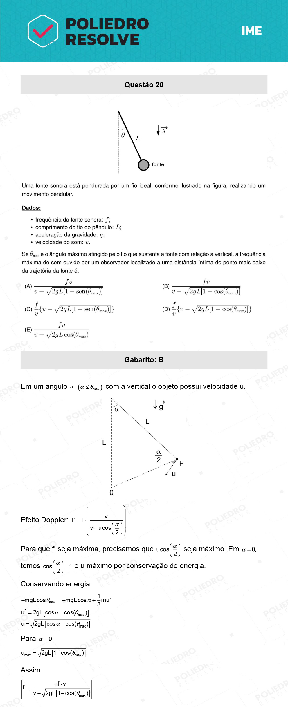 Questão 20 - 1ª Fase - IME 2023