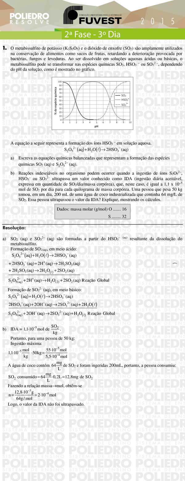 Dissertação 1 - 2ª Fase 3º Dia - FUVEST 2015