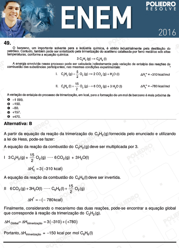 Questão 49 - 1º Dia (PROVA ROSA) - ENEM 2016