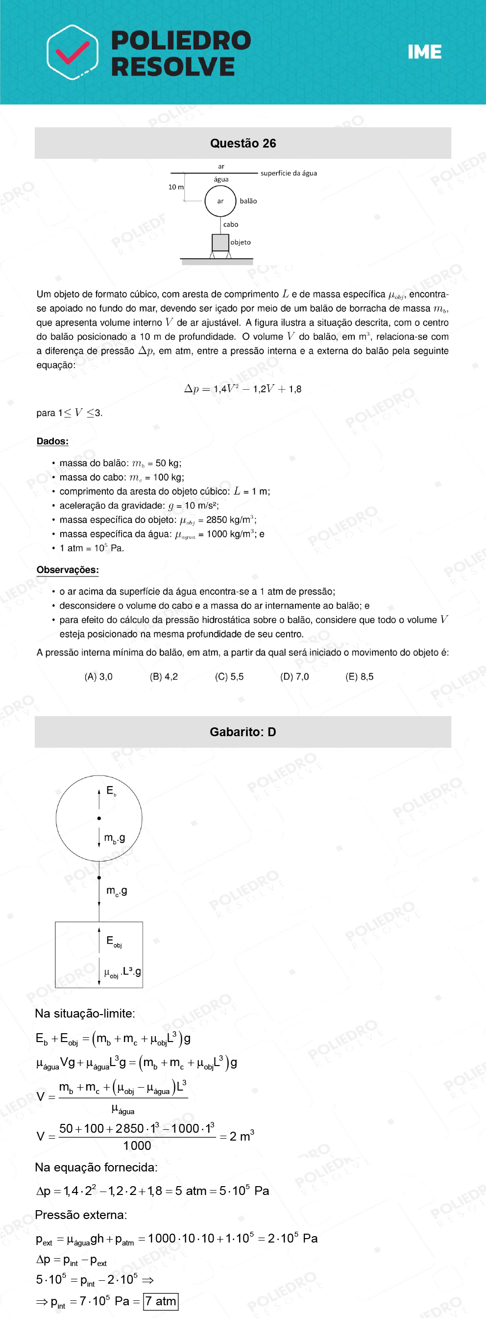 Questão 26 - 1ª Fase - IME 2022