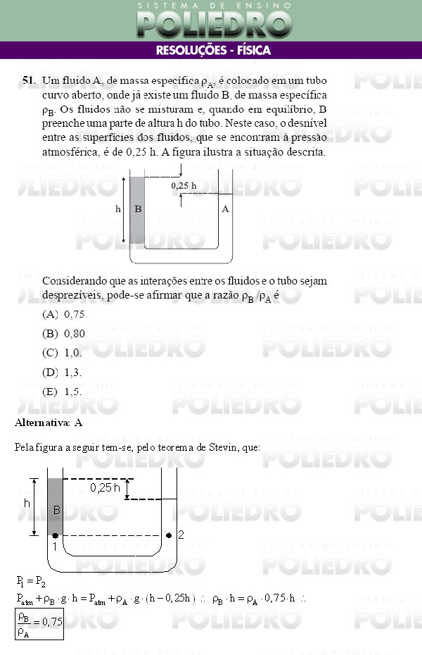 Questão 51 - Conhecimentos Gerais - UNIFESP 2009