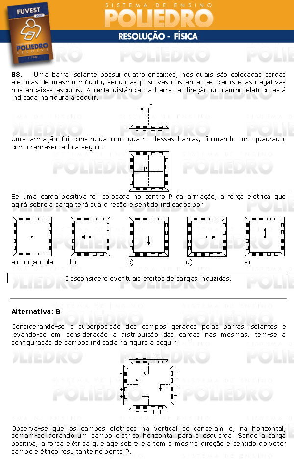 Questão 88 - 1ª Fase - FUVEST 2009