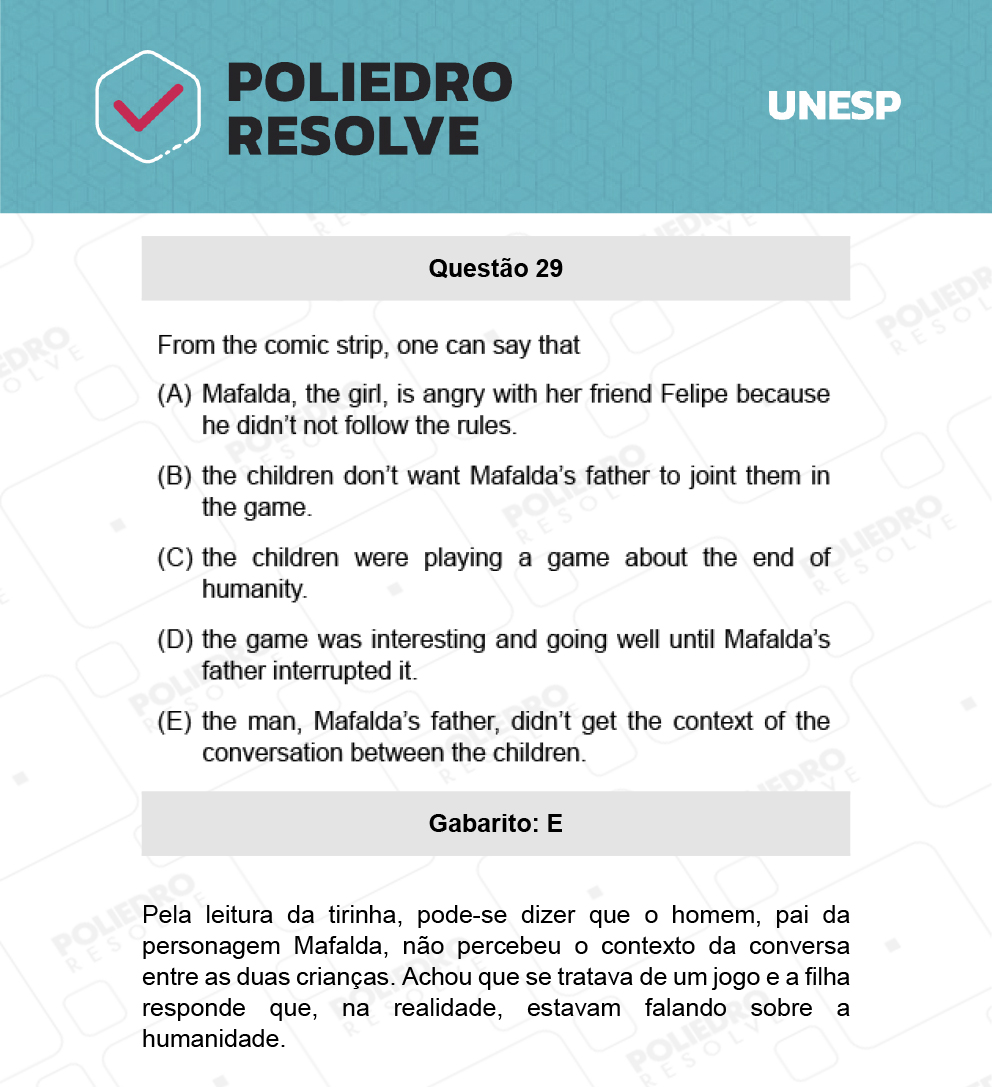 Questão 29 - 1ª Fase - Biológicas - UNESP 2022