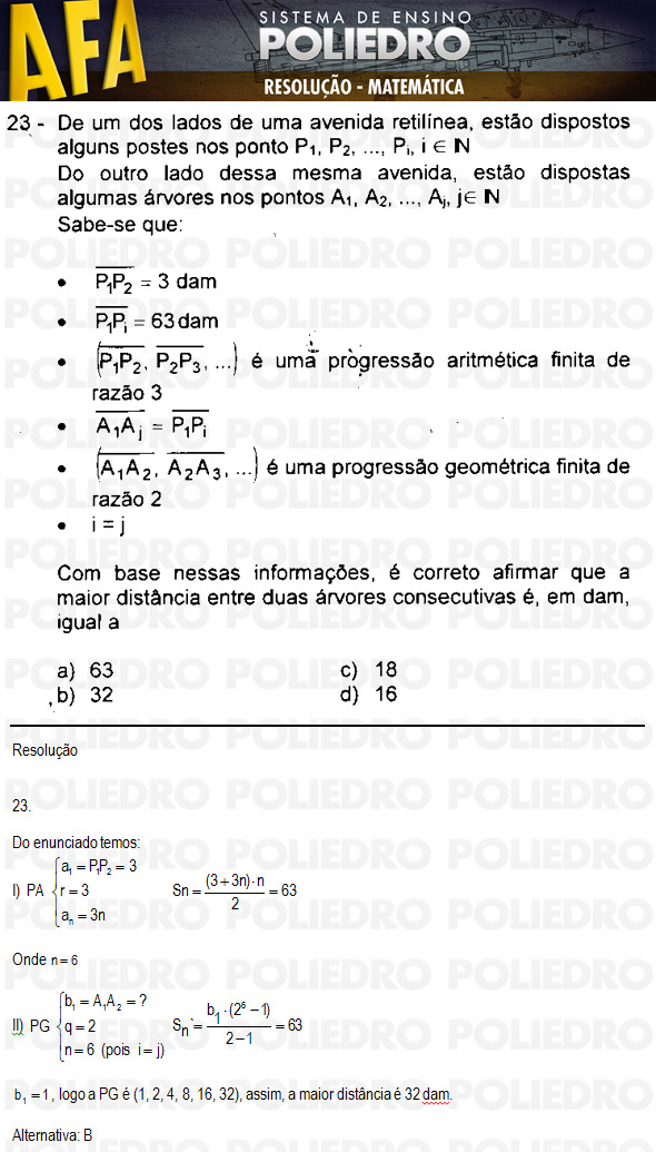 Questão 23 - Código 11 - AFA 2011