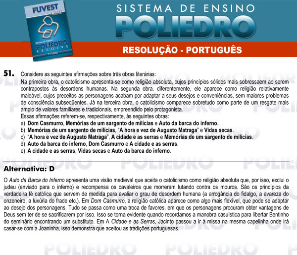 Questão 51 - 1ª Fase - FUVEST 2008