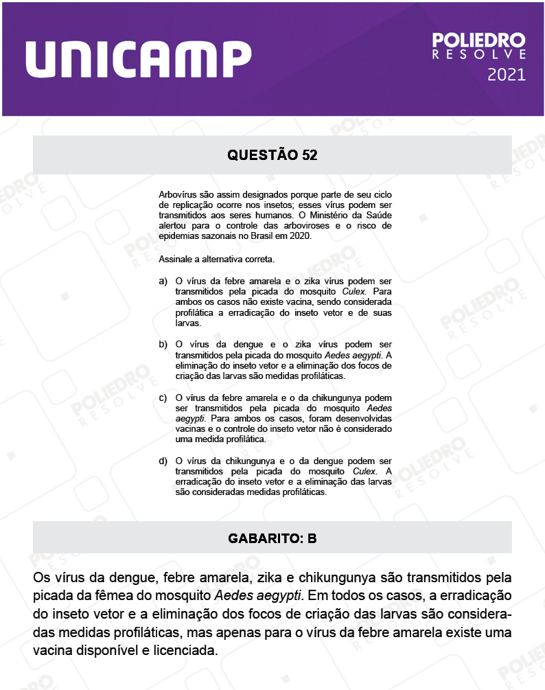 Questão 52 - 1ª Fase - 1º Dia - E e G - UNICAMP 2021