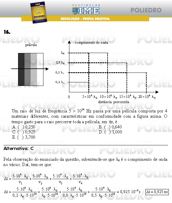 Questão 16 - Objetiva - IME 2009