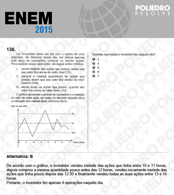 Questão 136 - Domingo (Prova Azul) - ENEM 2015