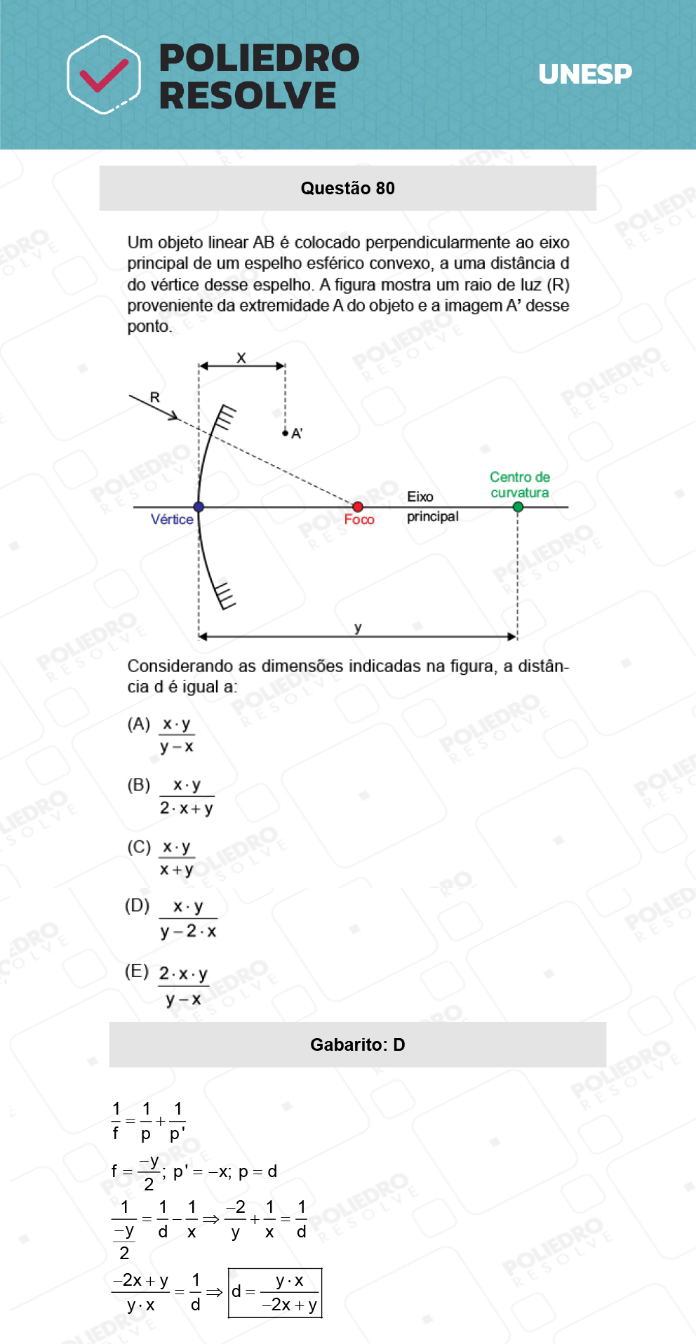 Questão 80 - 1ª Fase - Biológicas - UNESP 2022