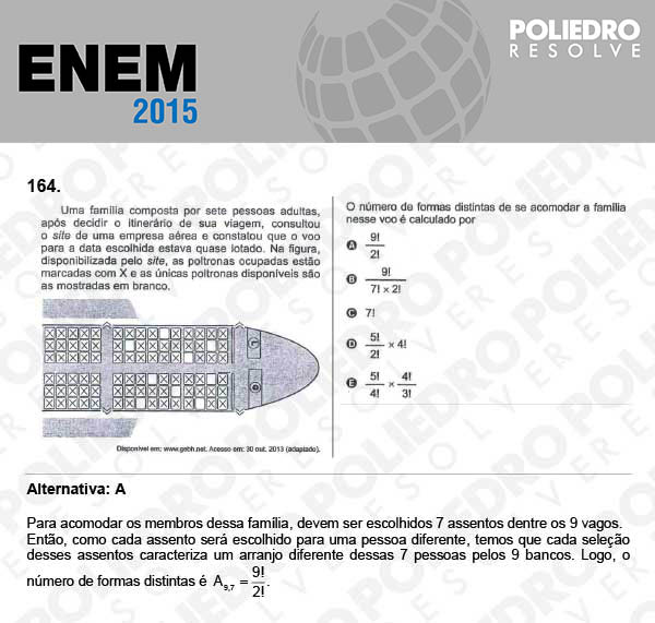 Questão 164 - Domingo (Prova Azul) - ENEM 2015